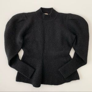 H&M Black Puff Sleeved Sweater